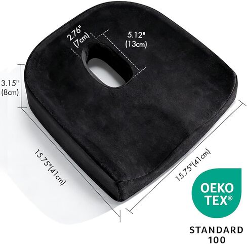 وسادة على شكل كعكة من إسفنج الذاكرة لراحة الجلوس على العصعص، وسادة مقعد داعمة كبيرة مع تصميم مقصوص في المنتصف لتخفيف الضغط، وسادة مريحة على شكل دونات لكراسي المنزل والمكتب in Kuwait