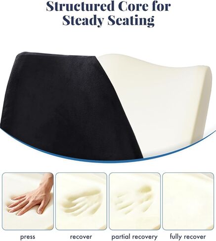 وسادة على شكل كعكة من إسفنج الذاكرة لراحة الجلوس على العصعص، وسادة مقعد داعمة كبيرة مع تصميم مقصوص في المنتصف لتخفيف الضغط، وسادة مريحة على شكل دونات لكراسي المنزل والمكتب in Kuwait