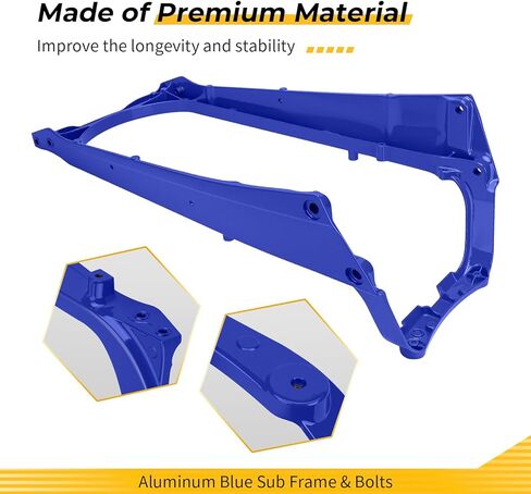 M MATI Aluminum Blue Sub Frame & Bolts for Yamaha Rapto-r 700 YFM700 YFM700R 2006-2024 1S3-21190-08-00 in Saudi Arabia