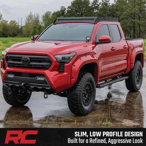 Rough Country BA2 Running Boards for Toyota Tacoma Double Cab (2024-2026) - 5" Wide Steel Step Bars, Non-Slip Grip Foot Rails, No-Drill Install, Truck Side Steps in Saudi Arabia