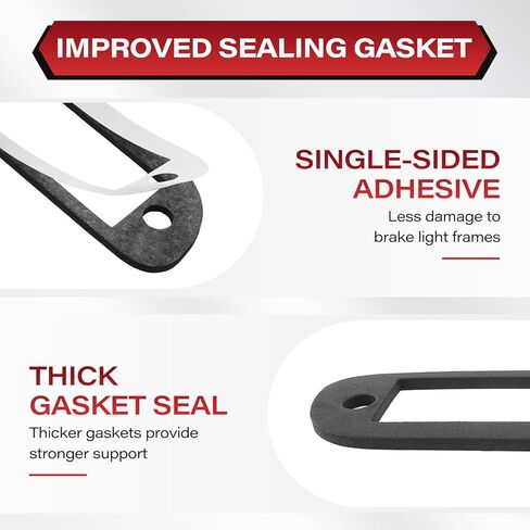 قطعتان من حشية ختم ضوء الفرامل الثالثة، متوافقة مع 1999-2016 F250 F350 F450 F550 Super Duty Ranger حشية ضوء إيقاف عالية، لاصق من جانب واحد in Kuwait