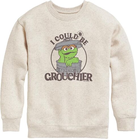 Sesame Street - I Could Be Grouchier Oscar -Toddler Crew Fleece Sweatshirt in Saudi Arabia