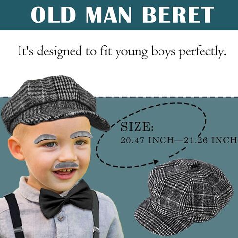 زي الرجل العجوز لمدة 100 يوم من أزياء الجد المدرسية - إكسسوارات العشرينيات من القرن العشرين ملابس الهالوين ملابس كبار السن in Kuwait