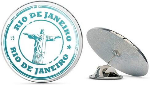 Rio de Janeiro Round Metal 0.75" Lapel Pin Hat Shirt Pin Tie Tack Pinback in Saudi Arabia