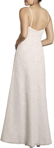 David's Bridal Spaghetti Strap Jacquard A-Line Dress in Saudi Arabia