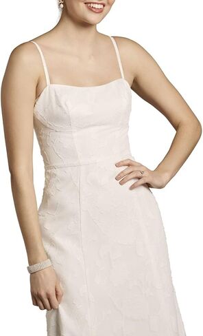 David's Bridal Spaghetti Strap Jacquard A-Line Dress in Saudi Arabia
