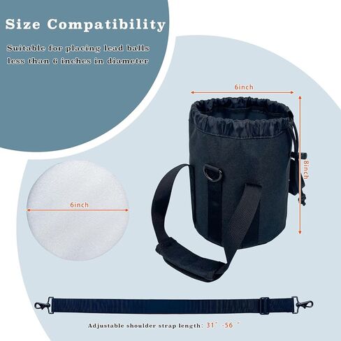 حقيبة وضع الكرة مع حزام كتف قابل للتعديل، مقبض مريح وبطانة إسفنجية، حقيبة حمل كرة محمولة يمكنها حمل الكرة بوزن 6-16 رطل in Kuwait