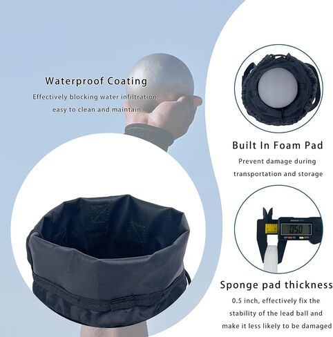 حقيبة وضع الكرة مع حزام كتف قابل للتعديل، مقبض مريح وبطانة إسفنجية، حقيبة حمل كرة محمولة يمكنها حمل الكرة بوزن 6-16 رطل in Kuwait