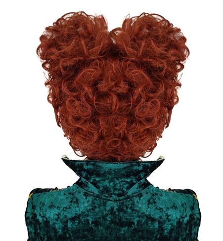 شعر مستعار Winifred Sanderson التنكري للكبار مع قلادة وأسنان Winifred Sanderson، شعر مستعار أخوات Sanderson Cosplay Hocus Pocus للنساء in Kuwait