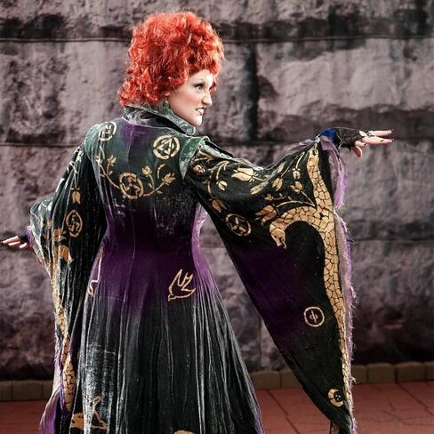 شعر مستعار Winifred Sanderson التنكري للكبار مع قلادة وأسنان Winifred Sanderson، شعر مستعار أخوات Sanderson Cosplay Hocus Pocus للنساء in Kuwait