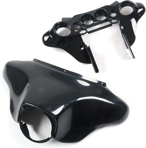 هدية لامعة وداخلية سوداء زاهية من الأمام وجناح الخفّاش مناسبة لدراجة Harley Touring Electra Street Glide Ultra Classic FLHT FLHTC FLHTCU 1996-2013 in Kuwait