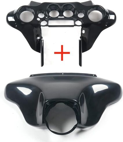 هدية لامعة وداخلية سوداء زاهية من الأمام وجناح الخفّاش مناسبة لدراجة Harley Touring Electra Street Glide Ultra Classic FLHT FLHTC FLHTCU 1996-2013 in Kuwait