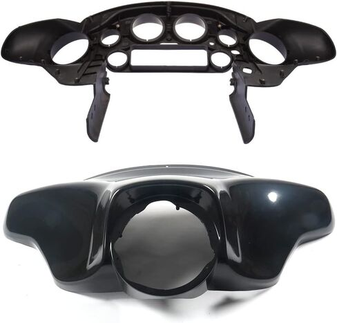 هدية لامعة وداخلية سوداء زاهية من الأمام وجناح الخفّاش مناسبة لدراجة Harley Touring Electra Street Glide Ultra Classic FLHT FLHTC FLHTCU 1996-2013 in Kuwait