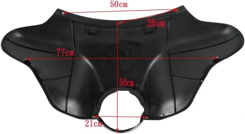 هدية لامعة وداخلية سوداء زاهية من الأمام وجناح الخفّاش مناسبة لدراجة Harley Touring Electra Street Glide Ultra Classic FLHT FLHTC FLHTCU 1996-2013 in Kuwait