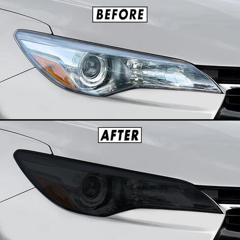SlickMod PreCut Vinyl Smoke Tint for 2015-2017 Toyota Camry Turn Signal & DRL Light (4. DRL/Turn Signal, Yellow) in Saudi Arabia