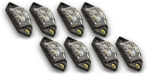 8 عبوات Kaper II 3.375 بوصة RV Side Fender Mini Marker LED ضوء أحمر كهرماني/شفاف in Saudi Arabia