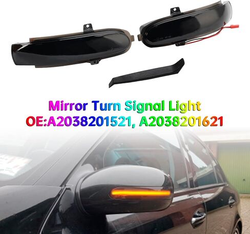 Areyourshop مدخن LED مرآة جانبية متتابعة بدوره مصباح إشارة لمرسيدس بنز C W203 2000-2007.04 لمرسيدس بنز CL203 2000-2007.04 A2038201521 ، A2038201621 in Saudi Arabia