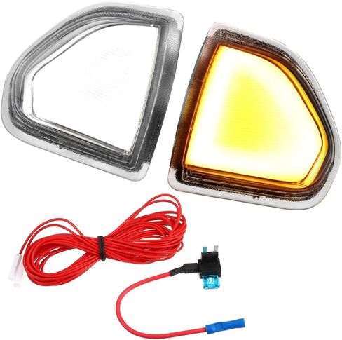 LED مرآة جانبية بدوره ضوء مؤشر الإشارة لدودج لرام 1500 2500 3500 4500 5500 2010-2018 العنبر الأبيض الضوء الأبيض لين 68302828AA 68302829AA 1 زوج مكونات السيارة in Saudi Arabia