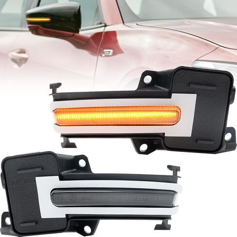 NJSBYL Sequestial Amber LED Side Mirror Turn Signal Lamps Assembly For 2021 2022 2023 Acura TLX MDX Led Mirror Puddle Marker Tow Blinker Light Parking Lights Smoked Lens in Saudi Arabia