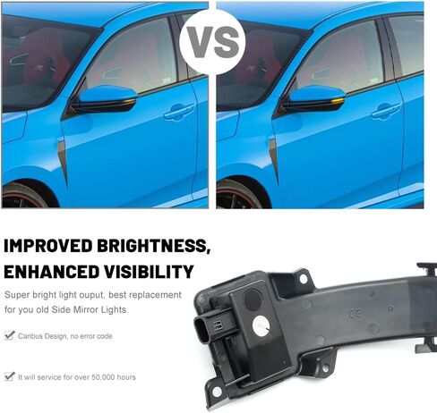 NJSBYL Sequestial Amber LED Side Mirror Turn Signal Lamps Assembly For 2021 2022 2023 Acura TLX MDX Led Mirror Puddle Marker Tow Blinker Light Parking Lights Smoked Lens in Saudi Arabia