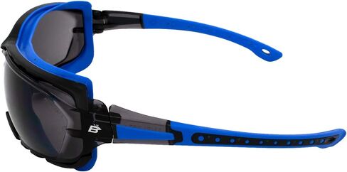 نظارات Birdz Eyewear Gasket السلامة المبطنة للدراجات النارية الرياضية باللون الأزرق مع عدسات دخانية in Saudi Arabia