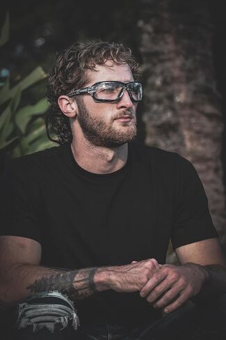 نظارات Birdz Eyewear Gasket السلامة المبطنة للدراجات النارية الرياضية باللون الأزرق مع عدسات دخانية in Saudi Arabia