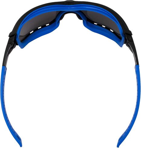 نظارات Birdz Eyewear Gasket السلامة المبطنة للدراجات النارية الرياضية باللون الأزرق مع عدسات دخانية in Saudi Arabia