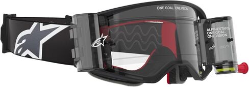 Alpinestars Supertech Roll Off MX ATV MTB Off Road Race Goggles (Black/Grey - Clear Roll Off Lens) in Saudi Arabia