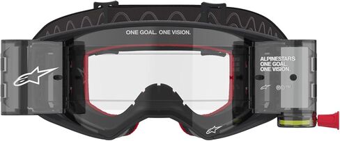 Alpinestars Supertech Roll Off MX ATV MTB Off Road Race Goggles (Black/Grey - Clear Roll Off Lens) in Saudi Arabia