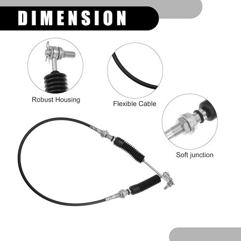 Shifter Cable Gear Selector Shift Cable - UTV Trans Shifter Cable - for Polaris RZR Razor 800 (all Models) 2008-2014 UTV Metal Black - 1 PC in Saudi Arabia