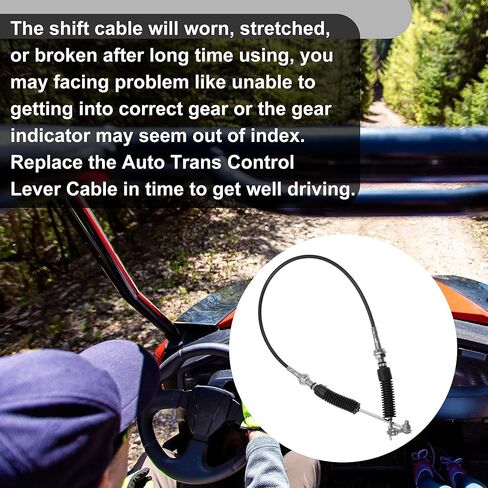 Shifter Cable Gear Selector Shift Cable - UTV Trans Shifter Cable - for Polaris RZR Razor 800 (all Models) 2008-2014 UTV Metal Black - 1 PC in Saudi Arabia