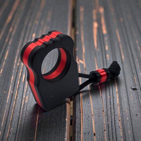 EDC Tactical Knuckle Keychain, Black with Metalic Silk Accent 3D Printed with Paracord Lanyard and Matching Bead in Kuwait