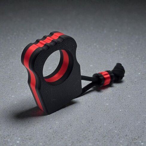 EDC Tactical Knuckle Keychain, Black with Metalic Silk Accent 3D Printed with Paracord Lanyard and Matching Bead in Kuwait