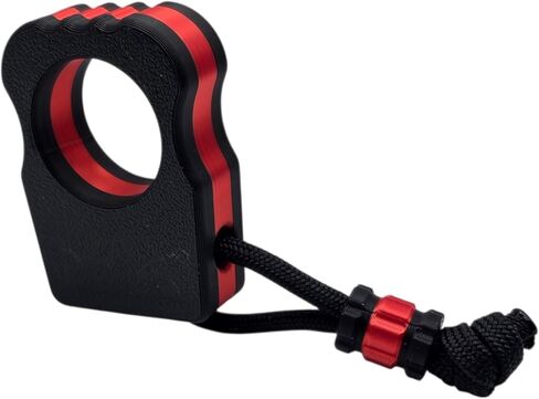 EDC Tactical Knuckle Keychain, Black with Metalic Silk Accent 3D Printed with Paracord Lanyard and Matching Bead in Kuwait