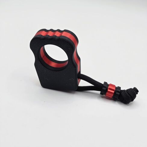 EDC Tactical Knuckle Keychain, Black with Metalic Silk Accent 3D Printed with Paracord Lanyard and Matching Bead in Kuwait