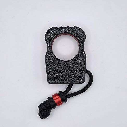 EDC Tactical Knuckle Keychain, Black with Metalic Silk Accent 3D Printed with Paracord Lanyard and Matching Bead in Kuwait