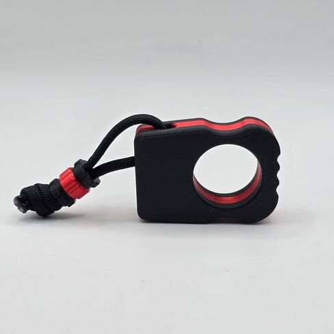 EDC Tactical Knuckle Keychain, Black with Metalic Silk Accent 3D Printed with Paracord Lanyard and Matching Bead in Kuwait