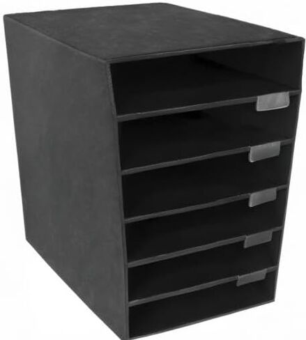 AdirOffice Paper Storage Organizer 6 Slot Cardboard Construction Paper Shelf Organizer for Home, School, Classroom, or Office Multifunctional Storage for Documents, Mails, Books, Files, and More in Kuwait