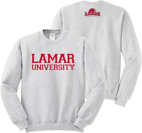 Sorority Letters Shop Lamar University Crewneck Sweatshirt with Logo on Front and Back in Saudi Arabia