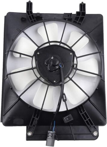 Radiator Cooling Fan Assembly Compatible with 2002-2006 for Honda for CR-V 2.4L 2003-2006 for Honda for Element 2.4L, Black&White Radiator Fan Direct Fit Replacement for Engine Cooling Fan in Saudi Arabia