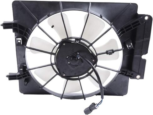 Radiator Cooling Fan Assembly Compatible with 2002-2006 for Honda for CR-V 2.4L 2003-2006 for Honda for Element 2.4L, Black&White Radiator Fan Direct Fit Replacement for Engine Cooling Fan in Saudi Arabia
