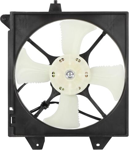 Radiator Cooling Fan Assembly Compatible with 2002-2007 for Mitsubishi for Lancer 2.0L, Black&White Radiator Fan Direct Fit Replacement for Engine Cooling Fan in Saudi Arabia