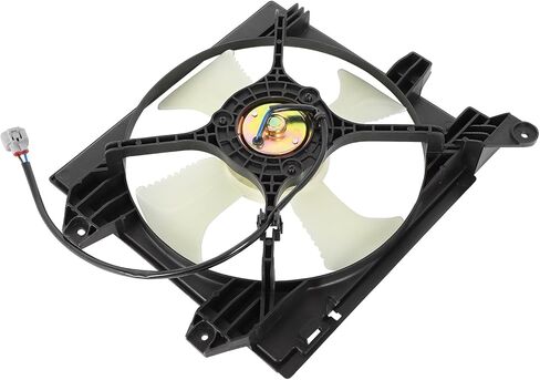 Radiator Cooling Fan Assembly Compatible with 2002-2007 for Mitsubishi for Lancer 2.0L, Black&White Radiator Fan Direct Fit Replacement for Engine Cooling Fan in Saudi Arabia
