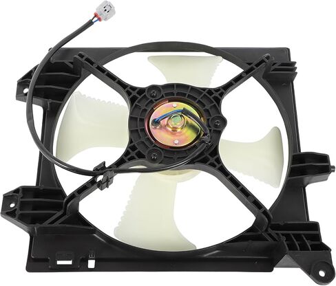 Radiator Cooling Fan Assembly Compatible with 2002-2007 for Mitsubishi for Lancer 2.0L, Black&White Radiator Fan Direct Fit Replacement for Engine Cooling Fan in Saudi Arabia