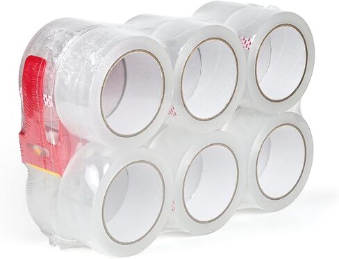 AUSTARK 12 Rolls Clear Packing Tape with Dispenser, Tape Refills 2.7 mil, 1.88 inch x 60 Yards Per Roll, Shipping Tape for Packaging Sealing Moving in Kuwait