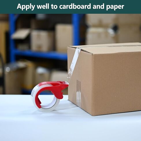 AUSTARK 12 Rolls Clear Packing Tape with Dispenser, Tape Refills 2.7 mil, 1.88 inch x 60 Yards Per Roll, Shipping Tape for Packaging Sealing Moving in Kuwait