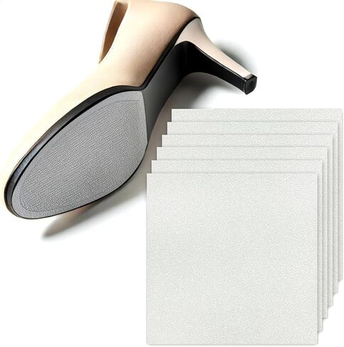 Shoe Care Kits 6 Pack Sole Protector Stickers for High Heel Shoes - Clear CL Compatible for Christian Louboutin Red Bottoms - Universal Fit for All Heels, 10x10cm Sheets in Kuwait