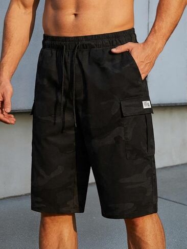 Men's Cargo Shorts Quick Dry Lightweight Drawstring Waist with Pockets for Outdoor Work in Saudi Arabia
