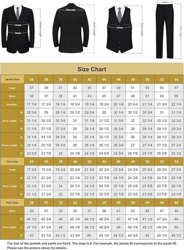 Men's Suits 3 Piece Slim Fit Suit Set Two Buttons Solid Business Suit Jacket Blazer Pants & Vest in Saudi Arabia