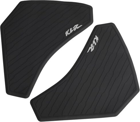 مجموعة ملصقات واقية لخزان الوقود KLR 650 - مجموعة ملصقات مضادة للانزلاق Kawasaki KLR650 (2022-2024) | طقم حماية أسود مكون من قطعتين in Kuwait